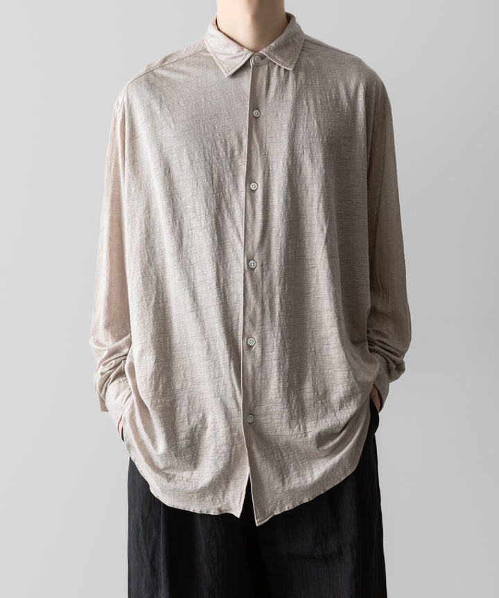 KANEMASA PHIL.-カネマサフィル28G ATMOSPHERE RAMIE L/S SHIRTのKHAKI 公式通販サイトsession福岡セレクトショップ