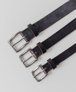 【INTÉRIM】20mm OAK BARK LEATHER BELT - BLACK