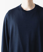 画像をギャラリービューアに読み込む, WWW - WRAPINKNOT wool wearのL/S OVERSIZED T-SHIRTのNAVY 公式通販サイトsession福岡セレクトショップ
