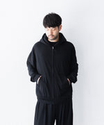 画像をギャラリービューアに読み込む, WWW WRAPINKNOT wool wearのZIP HOODIEのBLACK 公式通販サイトsession福岡セレクトショップ
