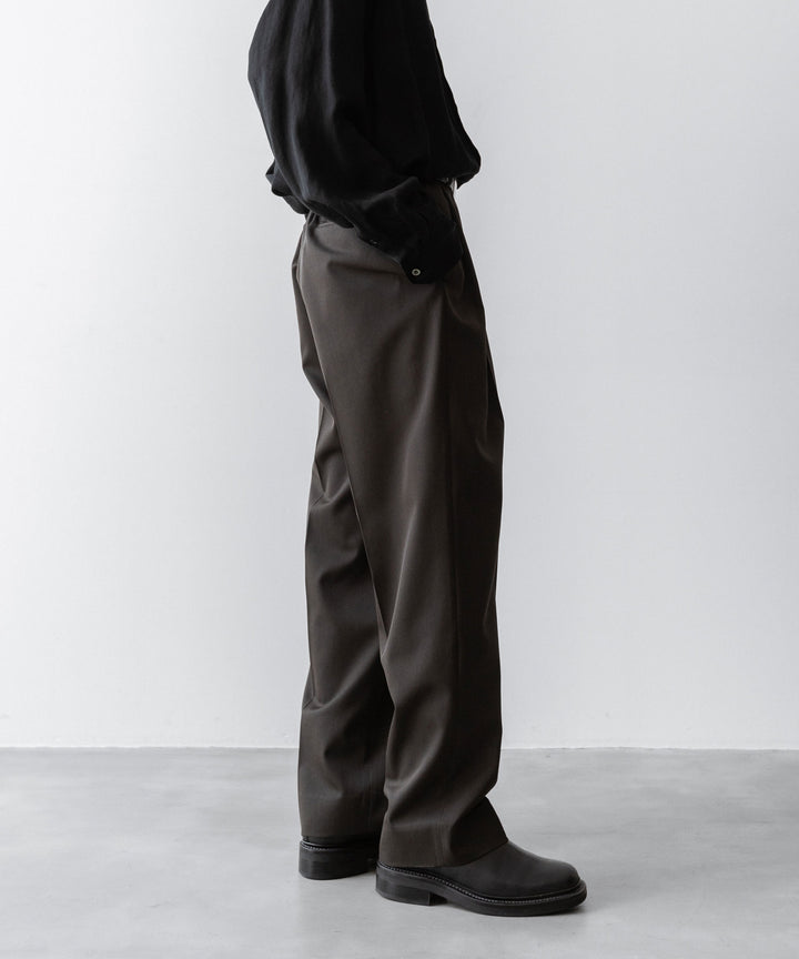 ssstein(シュタイン)のTWO TUCK EASY TROUSERS - GREY KHAKIの公式通販サイトsession福岡セレクトショップ
