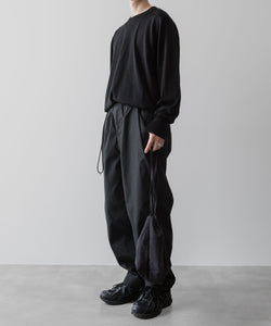 【ANTHEM A】COTTON TWILL NO-BRAINER PANTS - BLACK