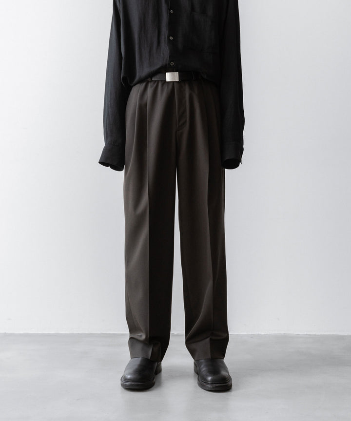 ssstein(シュタイン)のTWO TUCK EASY TROUSERS - GREY KHAKIの公式通販サイトsession福岡セレクトショップ