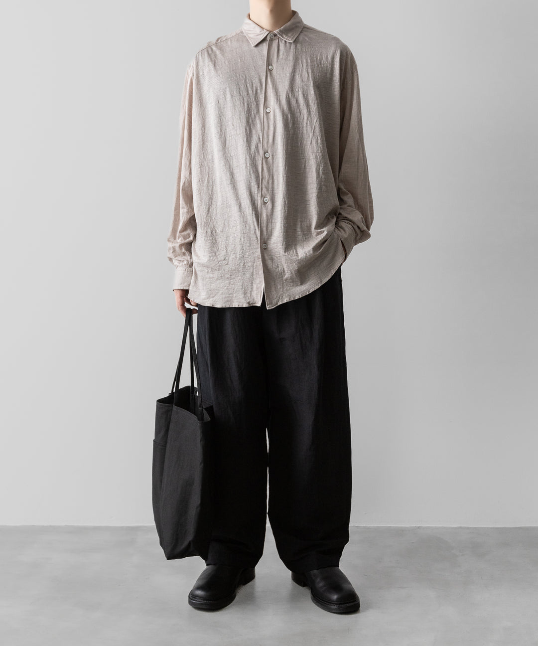 KANEMASA PHIL.-カネマサフィル28G ATMOSPHERE RAMIE L/S SHIRTのKHAKI 公式通販サイトsession福岡セレクトショップ