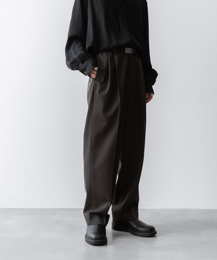 ssstein(シュタイン)のTWO TUCK EASY TROUSERS - GREY KHAKIの公式通販サイトsession福岡セレクトショップ