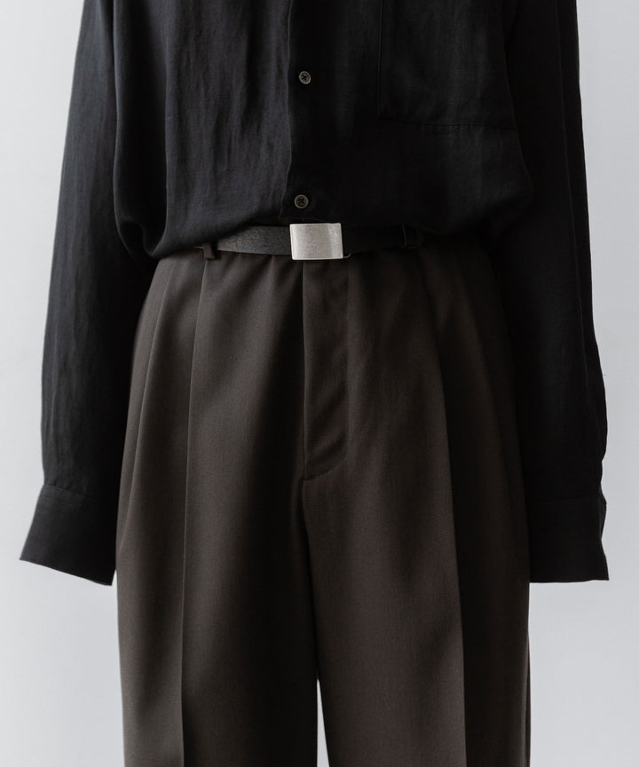 ssstein(シュタイン)のTWO TUCK EASY TROUSERS - GREY KHAKIの公式通販サイトsession福岡セレクトショップ