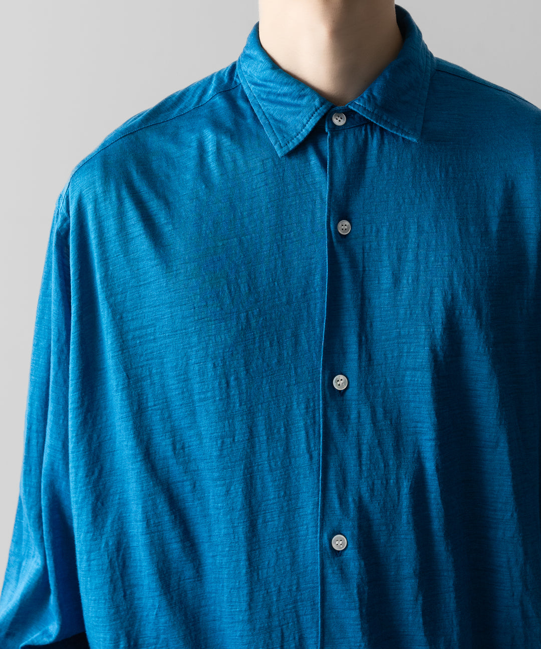 KANEMASA PHIL.-カネマサフィル28G ATMOSPHERE RAMIE L/S SHIRTの BLUE 公式通販サイトsession福岡セレクトショップ
