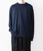 画像をギャラリービューアに読み込む, WWW - WRAPINKNOT wool wearのL/S OVERSIZED T-SHIRTのNAVY 公式通販サイトsession福岡セレクトショップ
