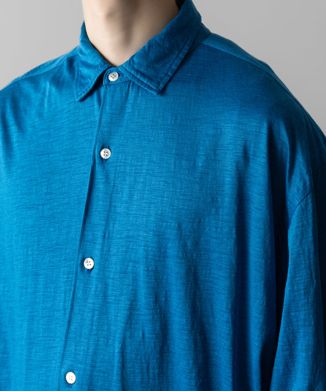 KANEMASA PHIL.-カネマサフィル28G ATMOSPHERE RAMIE L/S SHIRTの BLUE 公式通販サイトsession福岡セレクトショップ