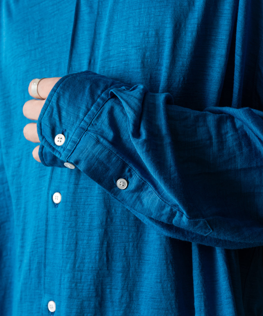 KANEMASA PHIL.-カネマサフィル28G ATMOSPHERE RAMIE L/S SHIRTの BLUE 公式通販サイトsession福岡セレクトショップ