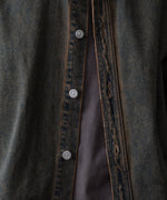 画像をギャラリービューアに読み込む, 【CODA】BLACK BROWN WASH DENIM SHIRT JACKET - BLACK BROWN
