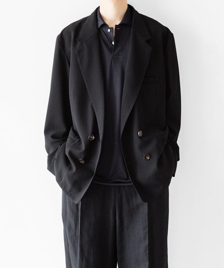 INTÉRIM インテリムのSILK COTTON JERSEY DEADSTOCK FABRIC HYPER BIG LONG POLO SHIRTのVULCAN 公式通販サイトsession福岡セレクトショップ