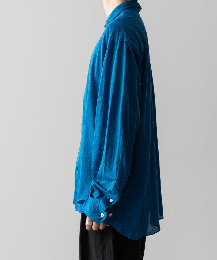 KANEMASA PHIL.-カネマサフィル28G ATMOSPHERE RAMIE L/S SHIRTの BLUE 公式通販サイトsession福岡セレクトショップ