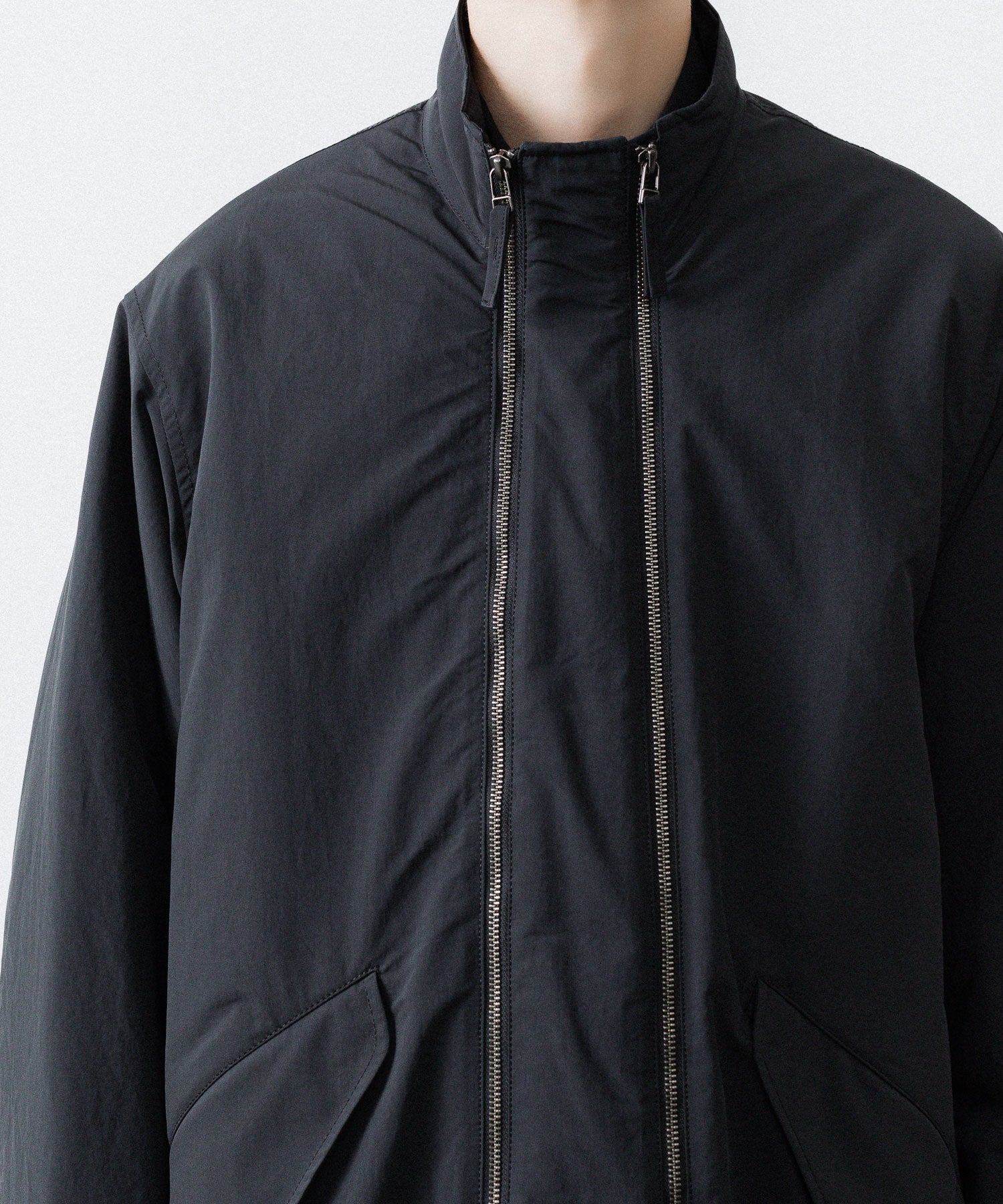 UJOH ウジョーのW ZIP FISH TAIL FIELD COATのBLACK公式通販サイトsession福岡セレクトショップ