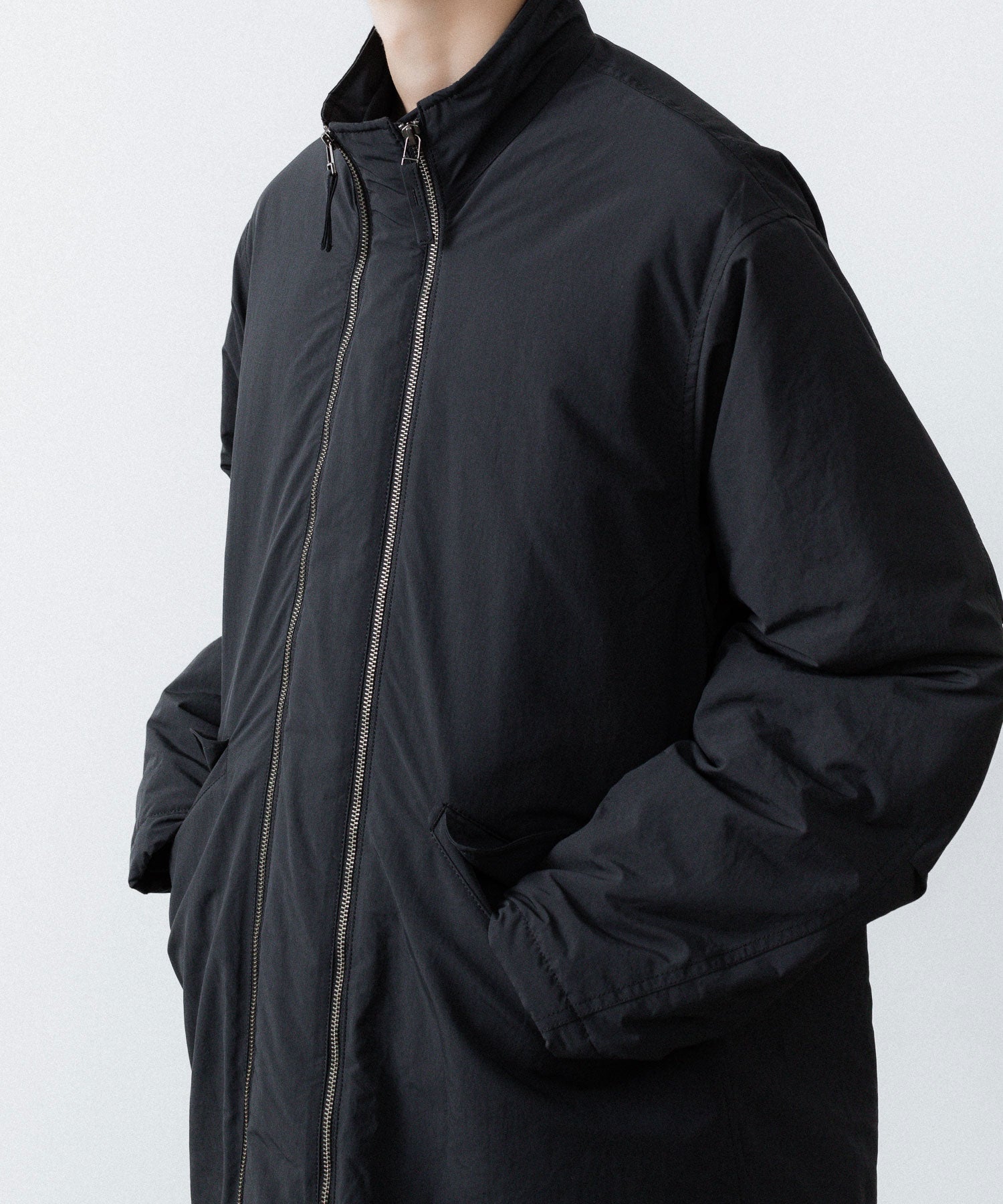 UJOH ウジョーのW ZIP FISH TAIL FIELD COATのBLACK公式通販サイトsession福岡セレクトショップ