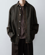 画像をギャラリービューアに読み込む, 【CODA】BLACK BROWN WASH DENIM SHIRT JACKET - BLACK BROWN
