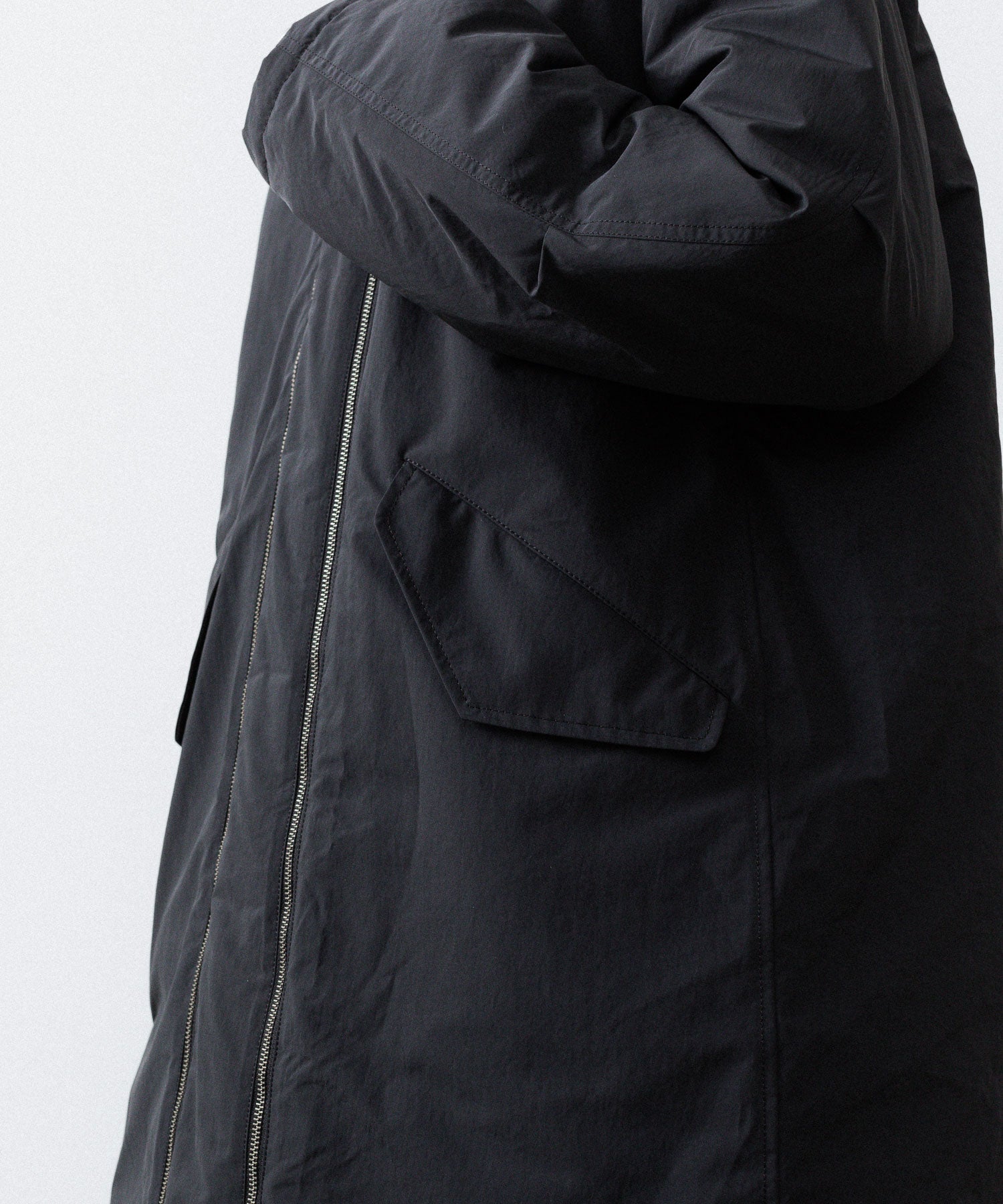 UJOH ウジョーのW ZIP FISH TAIL FIELD COATのBLACK公式通販サイトsession福岡セレクトショップ