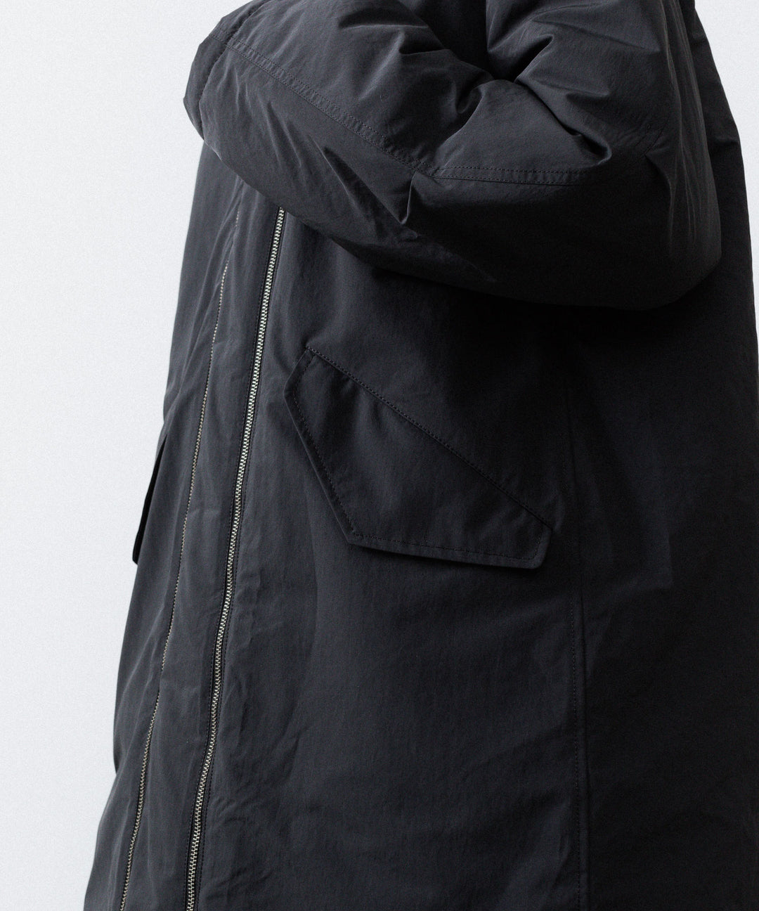 UJOH ウジョーのW ZIP FISH TAIL FIELD COATのBLACK公式通販サイトsession福岡セレクトショップ