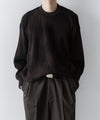 【ssstein】DISCOLORATION RIB KNIT LS - BLACK