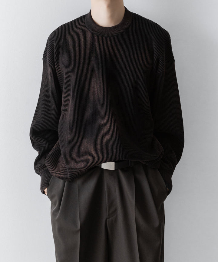 ssstein(シュタイン)のDISCOLORATION RIB KNIT LS - BLACKの公式通販サイトsession福岡セレクトショップ