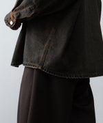 画像をギャラリービューアに読み込む, 【CODA】BLACK BROWN WASH DENIM SHIRT JACKET - BLACK BROWN
