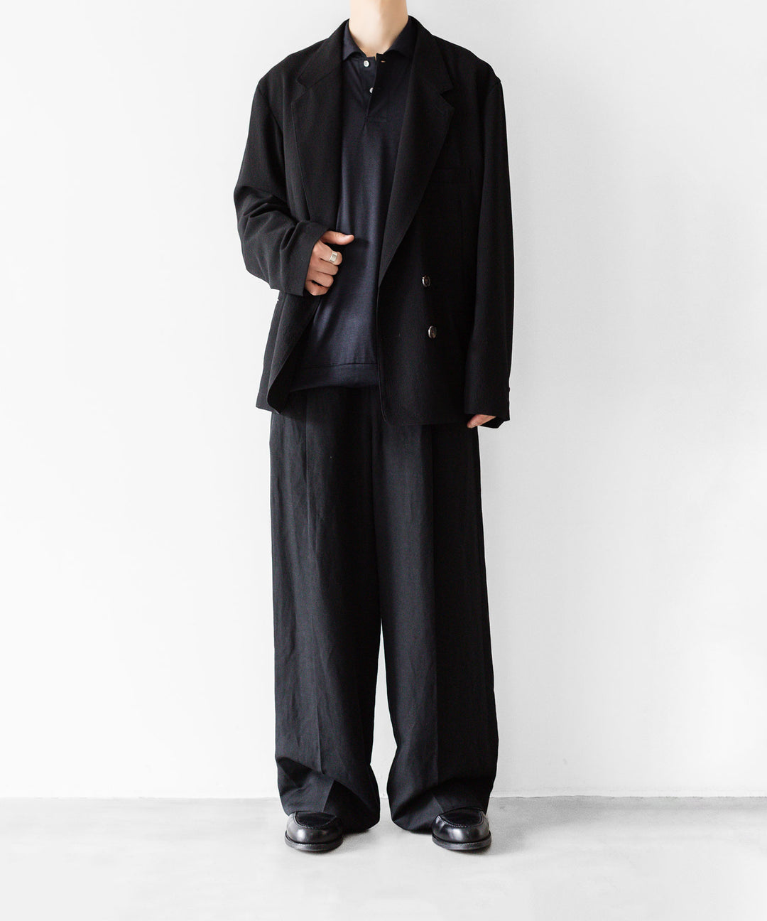 INTÉRIM インテリムのSILK COTTON JERSEY DEADSTOCK FABRIC HYPER BIG LONG POLO SHIRTのVULCAN 公式通販サイトsession福岡セレクトショップ