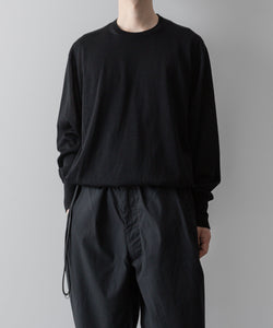 【ANTHEM A】COTTON TWILL NO-BRAINER PANTS - BLACK