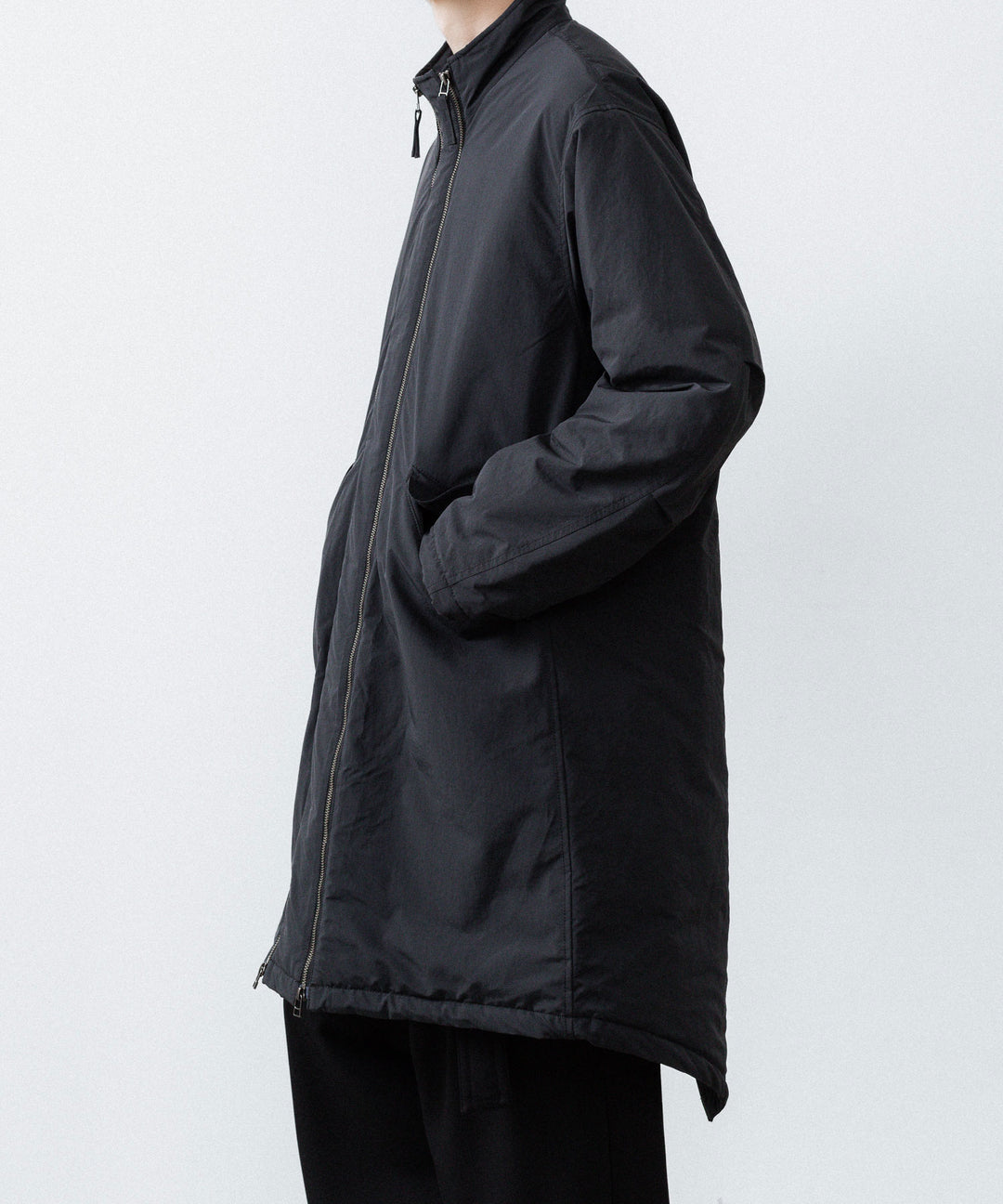 UJOH ウジョーのW ZIP FISH TAIL FIELD COATのBLACK公式通販サイトsession福岡セレクトショップ