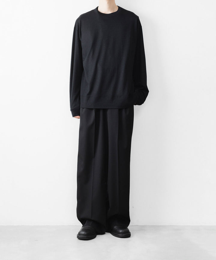 WWW - WRAPINKNOT wool wearのL/S OVERSIZED T-SHIRTのBLACK 公式通販サイトsession福岡セレクトショップ