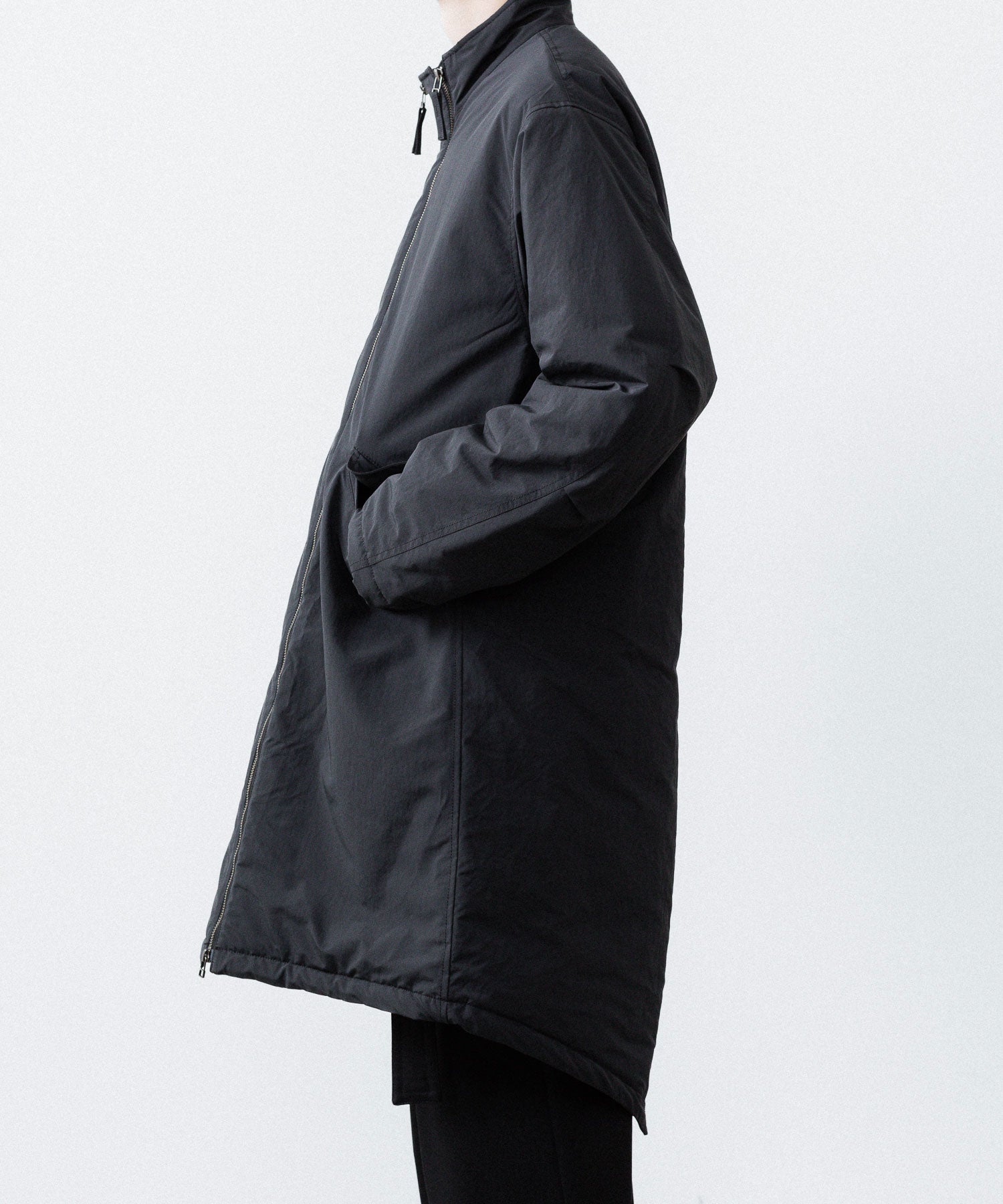 UJOH ウジョーのW ZIP FISH TAIL FIELD COATのBLACK公式通販サイトsession福岡セレクトショップ