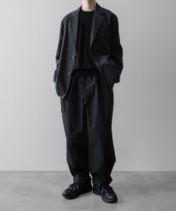 【ANTHEM A】COTTON TWILL NO-BRAINER PANTS - BLACK