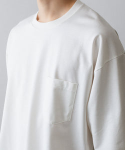 ssstein / シュタイン】OVERSIZED LONG SLEEVE POCKET TEE - WHITE