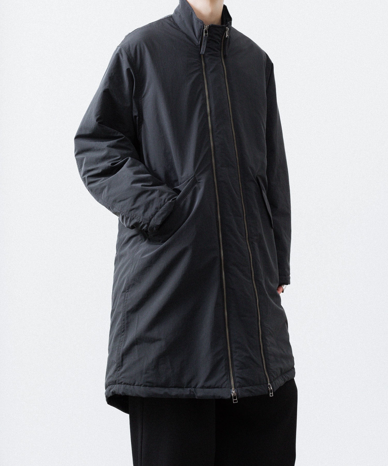 UJOH ウジョーのW ZIP FISH TAIL FIELD COATのBLACK公式通販サイトsession福岡セレクトショップ