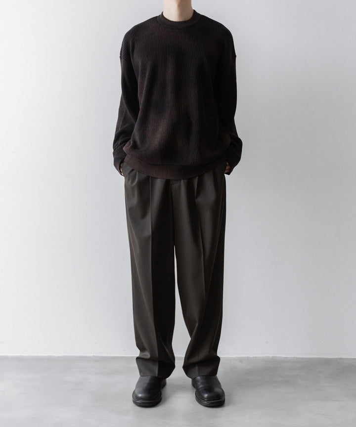 ssstein(シュタイン)のTWO TUCK EASY TROUSERS - GREY KHAKIの公式通販サイトsession福岡セレクトショップ