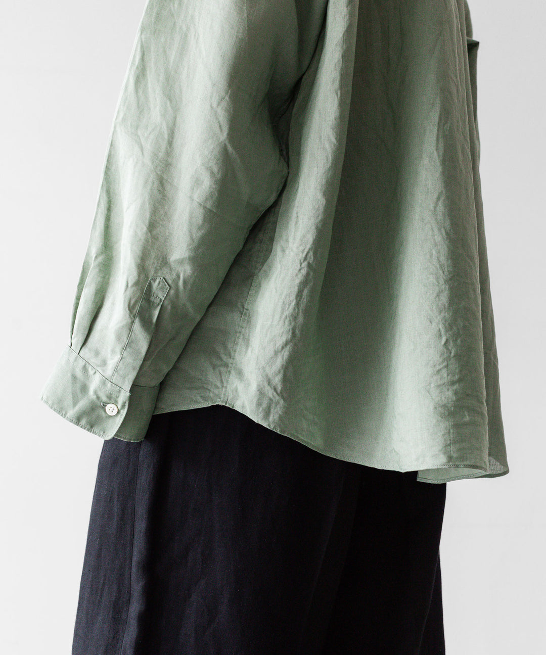 INTÉRIM インテリムのRAMIE SHEER LAWN HYPER BIG L/S REGULAR COLLAR SHIRTのMINT 公式通販サイトsession福岡セレクトショップ
