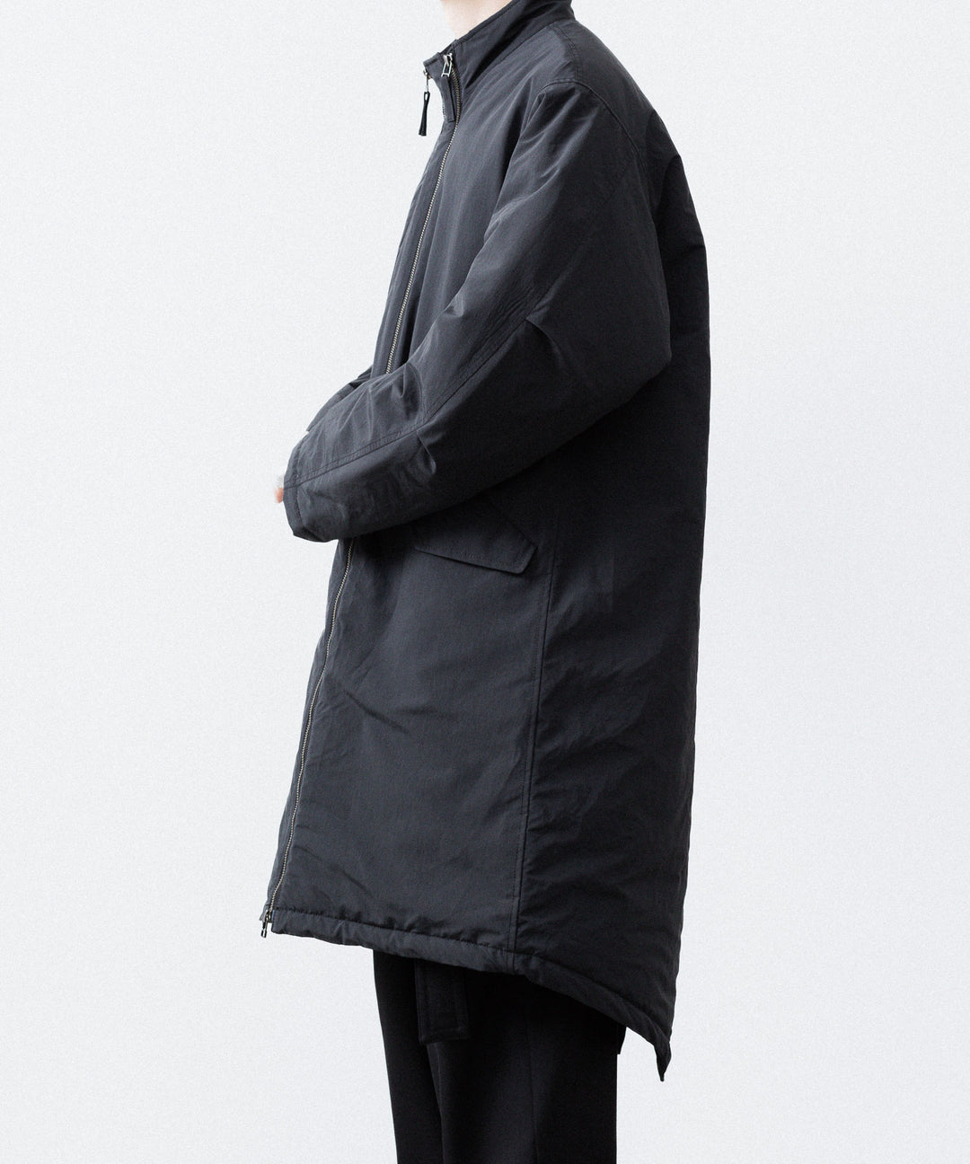 UJOH ウジョーのW ZIP FISH TAIL FIELD COATのBLACK公式通販サイトsession福岡セレクトショップ