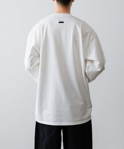 ssstein / シュタイン】OVERSIZED LONG SLEEVE POCKET TEE - WHITE