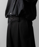 画像をギャラリービューアに読み込む, ssstein(シュタイン)のTWIST SEAM WIDE EASY TROUSERS - BLACKの公式通販サイトsession福岡セレクトショップ
