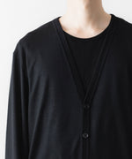 画像をギャラリービューアに読み込む, WWW - WRAPINKNOT wool wearのV-NECK CARDIGANのBLACK 公式通販サイトsession福岡セレクトショップ
