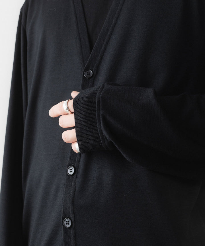 WWW - WRAPINKNOT wool wearのV-NECK CARDIGANのBLACK 公式通販サイトsession福岡セレクトショップ