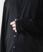 画像をギャラリービューアに読み込む, WWW - WRAPINKNOT wool wearのV-NECK CARDIGANのBLACK 公式通販サイトsession福岡セレクトショップ
