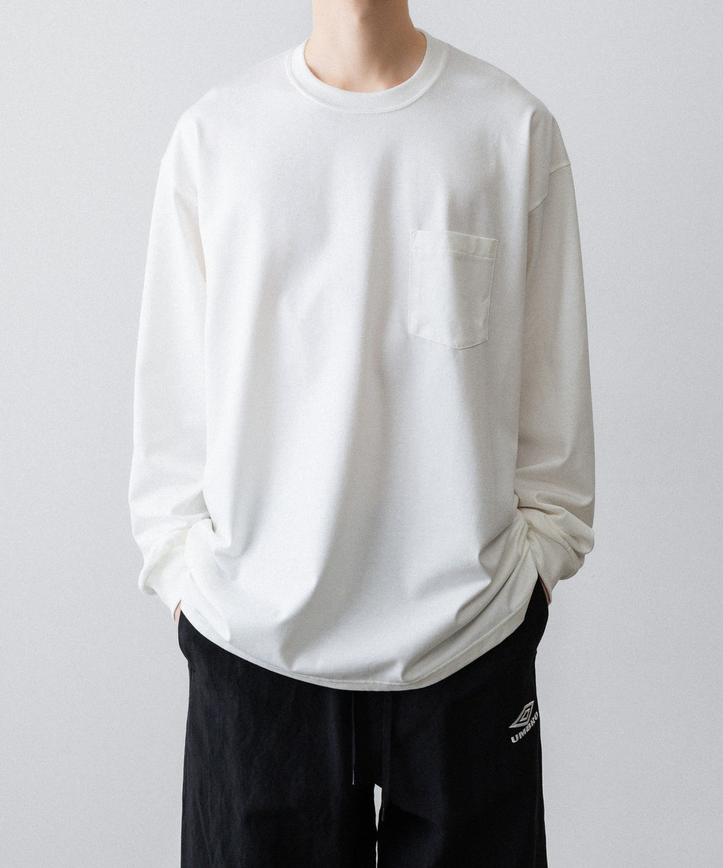 ssstein(シュタイン)のOVERSIZED LONG SLEEVE POCKET TEE - WHITEの公式通販サイトsession福岡セレクトショップ
