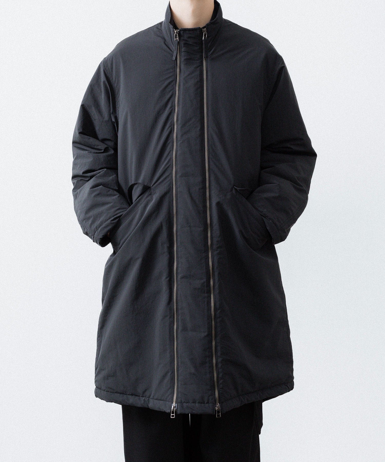 UJOH ウジョーのW ZIP FISH TAIL FIELD COATのBLACK公式通販サイトsession福岡セレクトショップ