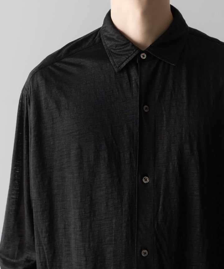 KANEMASA PHIL.-カネマサフィル28G ATMOSPHERE RAMIE L/S SHIRTのBLACK 公式通販サイトsession福岡セレクトショップ
