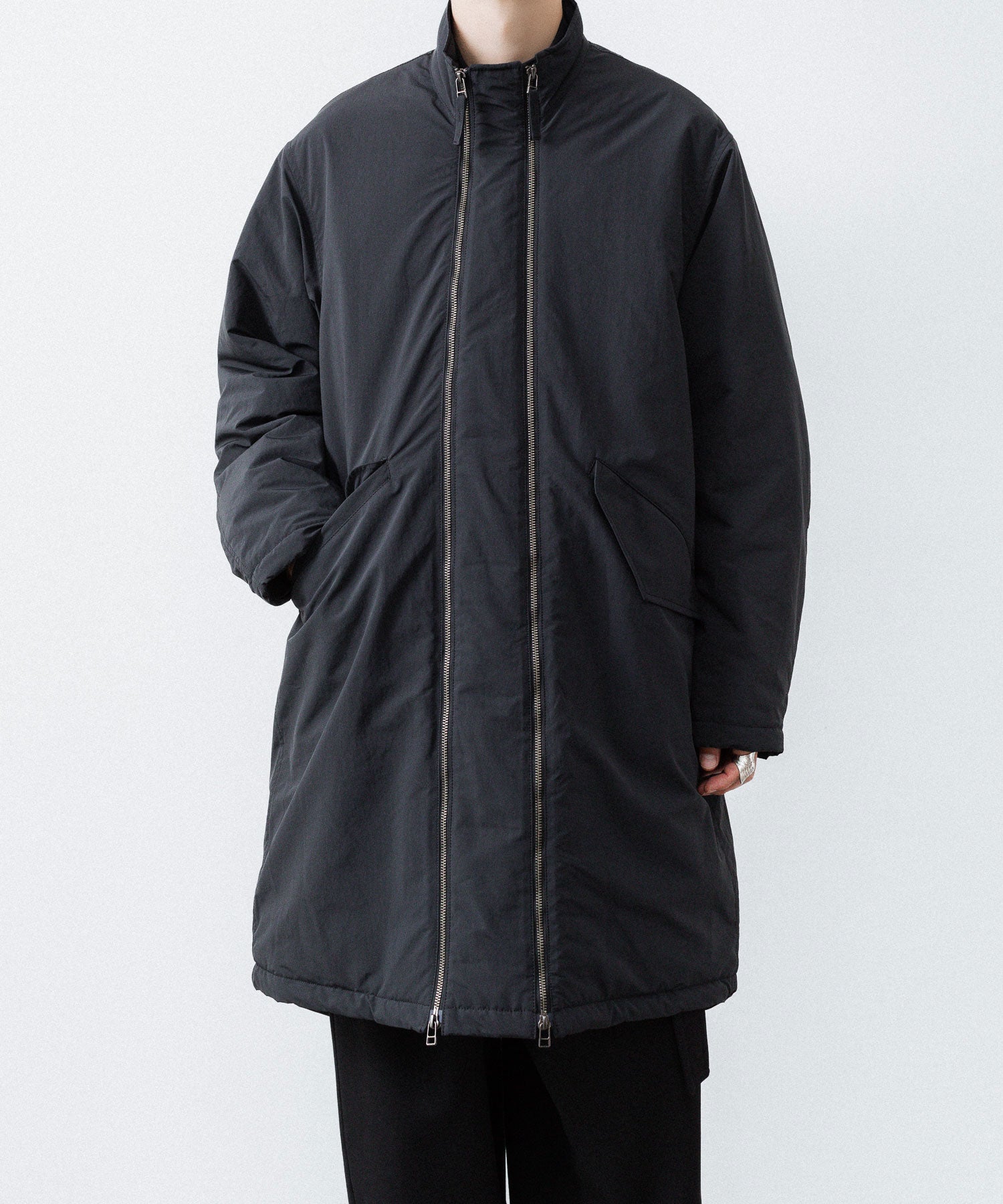 UJOH ウジョーのW ZIP FISH TAIL FIELD COATのBLACK公式通販サイトsession福岡セレクトショップ