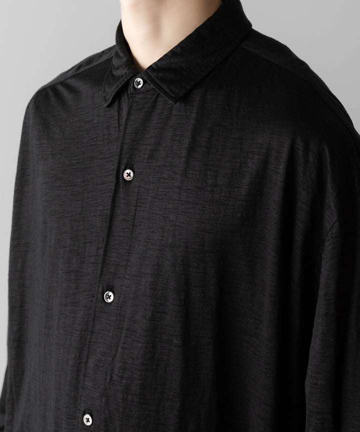 KANEMASA PHIL.-カネマサフィル28G ATMOSPHERE RAMIE L/S SHIRTのBLACK 公式通販サイトsession福岡セレクトショップ