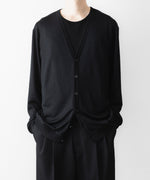 画像をギャラリービューアに読み込む, WWW - WRAPINKNOT wool wearのV-NECK CARDIGANのBLACK 公式通販サイトsession福岡セレクトショップ
