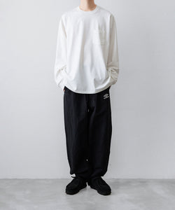 ssstein / シュタイン】OVERSIZED LONG SLEEVE POCKET TEE - WHITE