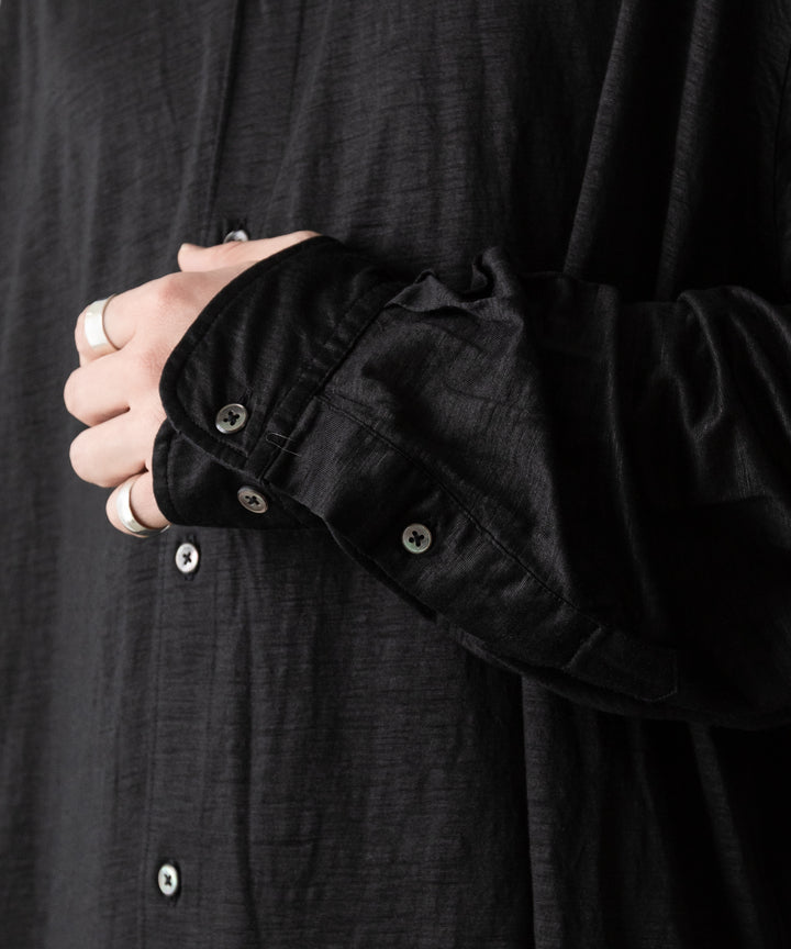 KANEMASA PHIL.-カネマサフィル28G ATMOSPHERE RAMIE L/S SHIRTのBLACK 公式通販サイトsession福岡セレクトショップ