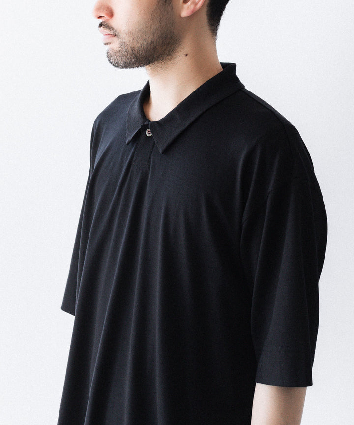 WWW ラッピンノットウールウェア S/S POLO-SHIRTのBLACK 公式通販サイトsession福岡セレクトショップ